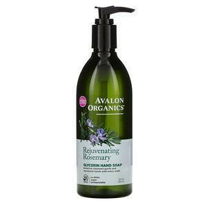 Avalon Organics, Glycerin Hand Soap, Rejuvenating Rosemary, 12 fl oz (355 ml) - HealthCentralUSA