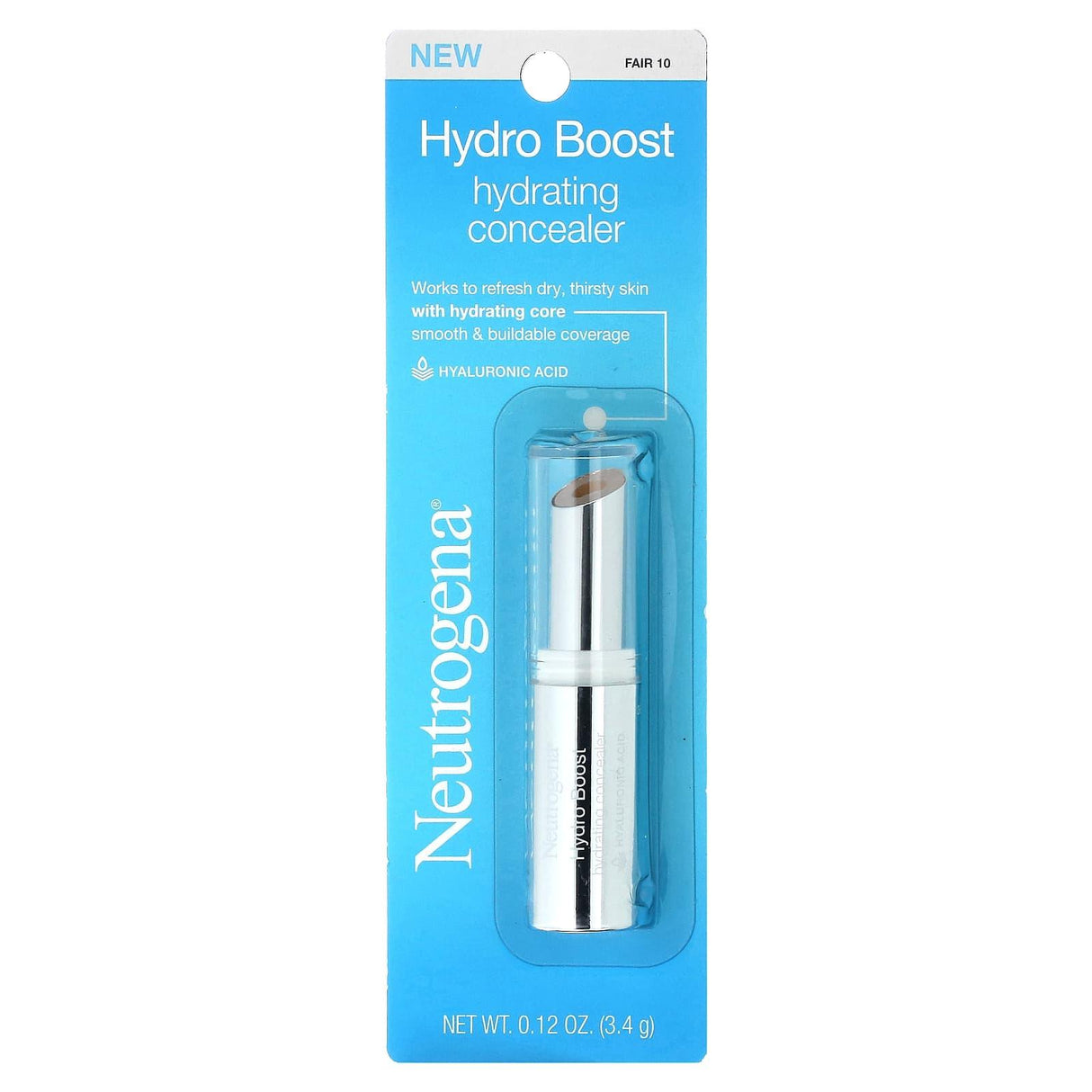 Neutrogena, Hydro Boost Hydrating Concealer, Fair 10, 0.12 oz (3.4 g) - Supply Center USA