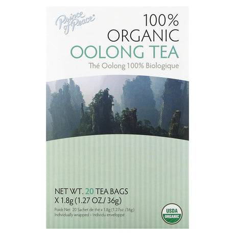 Prince of Peace, 100% Organic Oolong Tea, 20 Tea Bags, 1.27 oz (36 g) - Supply Center USA