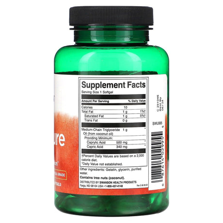 Swanson, MCT Pure, 1,000 mg , 90 Softgels - Supply Center USA