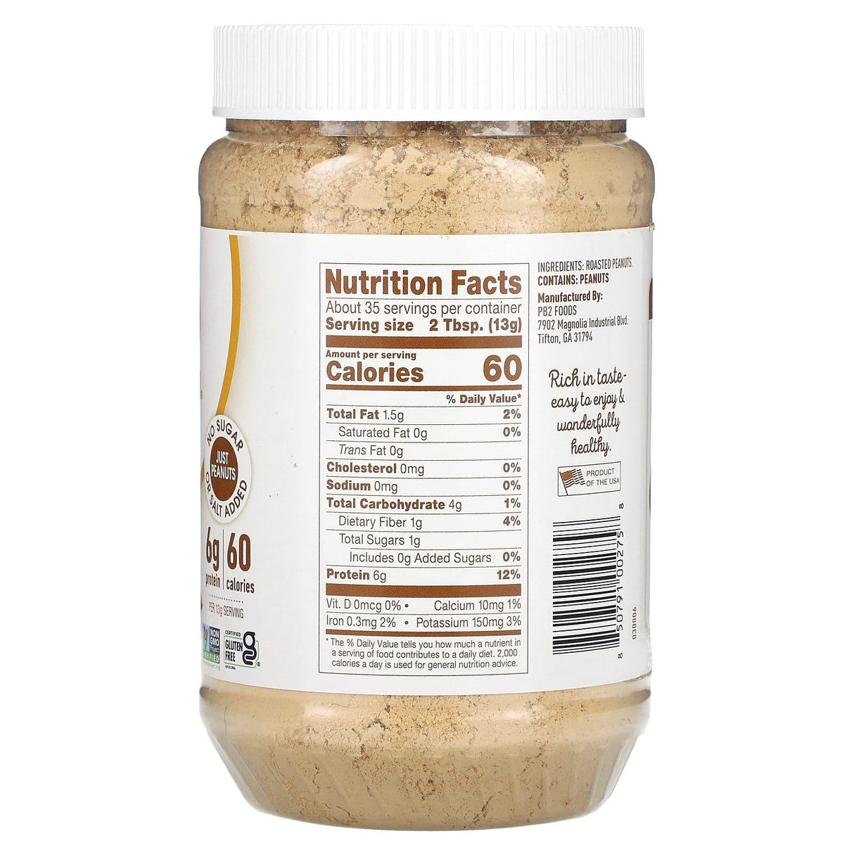 PB2 Foods, The Original Peanut Powder, Pure, 1 lb (454 g) - Supply Center USA