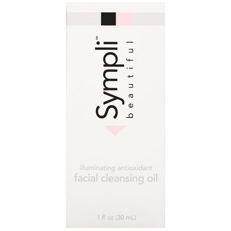 Sympli Beautiful, Illuminating Antioxidant Facial Cleansing Oil with Argan, Marula, Rosehip & Orange Oil, 1 fl oz (30 ml) - Supply Center USA