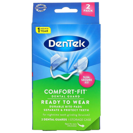 DenTek, Comfort-Fit Dental Guard, 2 Dental Guards + 1 Storage Case - Supply Center USA