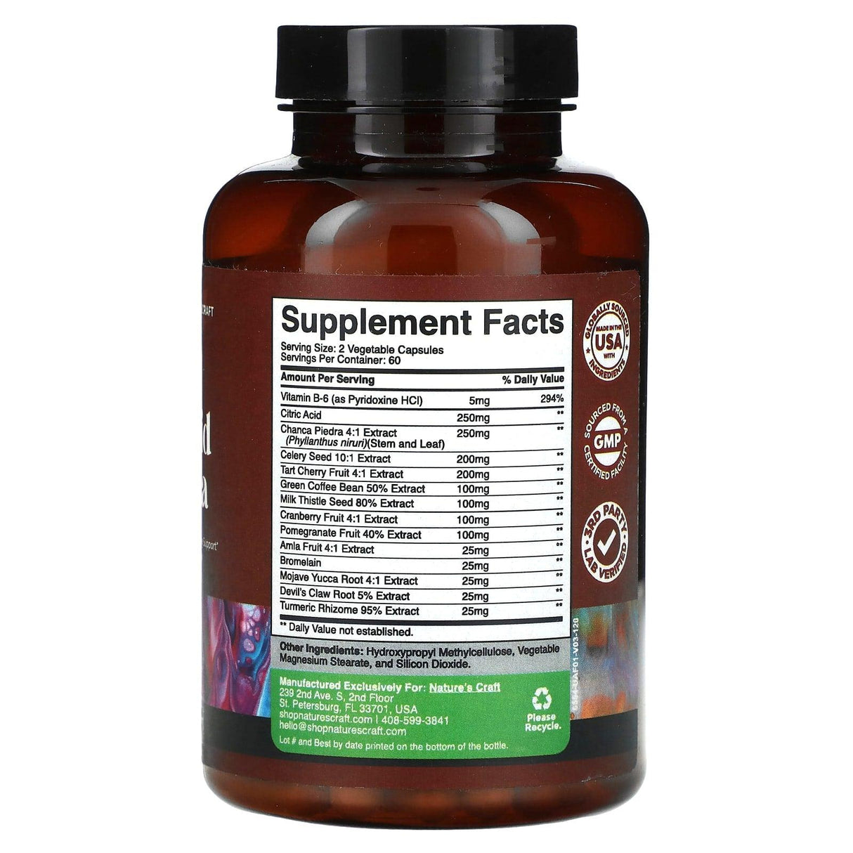 Nature's Craft, Uric Acid Formula, 120 Capsules - Supply Center USA