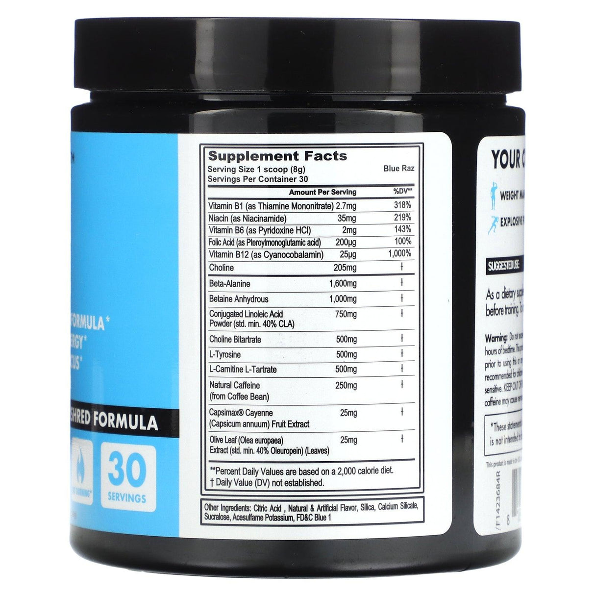 FITCODE, LeanPre, Pre-Workout Shred Formula, Blue Raspberry, 8.46 oz (240 g) - Supply Center USA