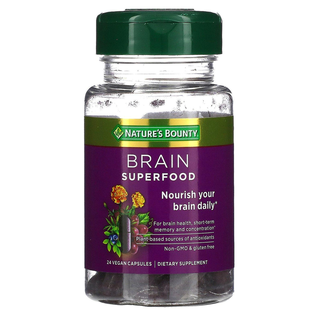 Nature's Bounty, Brain Superfood, 24 Vegan Capsules - Supply Center USA