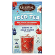 Celestial Seasonings, Cold Brew Iced Tea, Red, White & Blueberry, Caffeine Free, 18 Tea Bags, 1.1 oz (31 g) - Supply Center USA