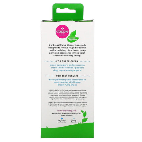 Dapple Baby, Clinical, Plant-Based Breast Pump Cleaner, Fragrance Free, 8 fl oz (237 ml) - Supply Center USA