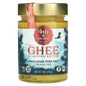 4th & Heart, Ghee Clarified Butter, Grass-Fed, Himalayan Pink Salt, 9 oz (225 g) - HealthCentralUSA