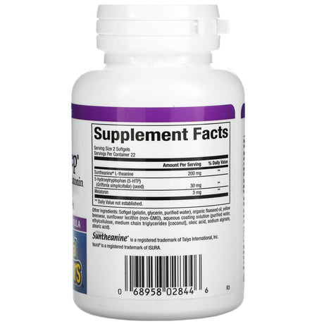 Natural Factors, Stress-Relax, Tranquil Sleep, 5-HTP, Suntheanine & Melatonin, 45 Enteric Coated Softgels - Supply Center USA