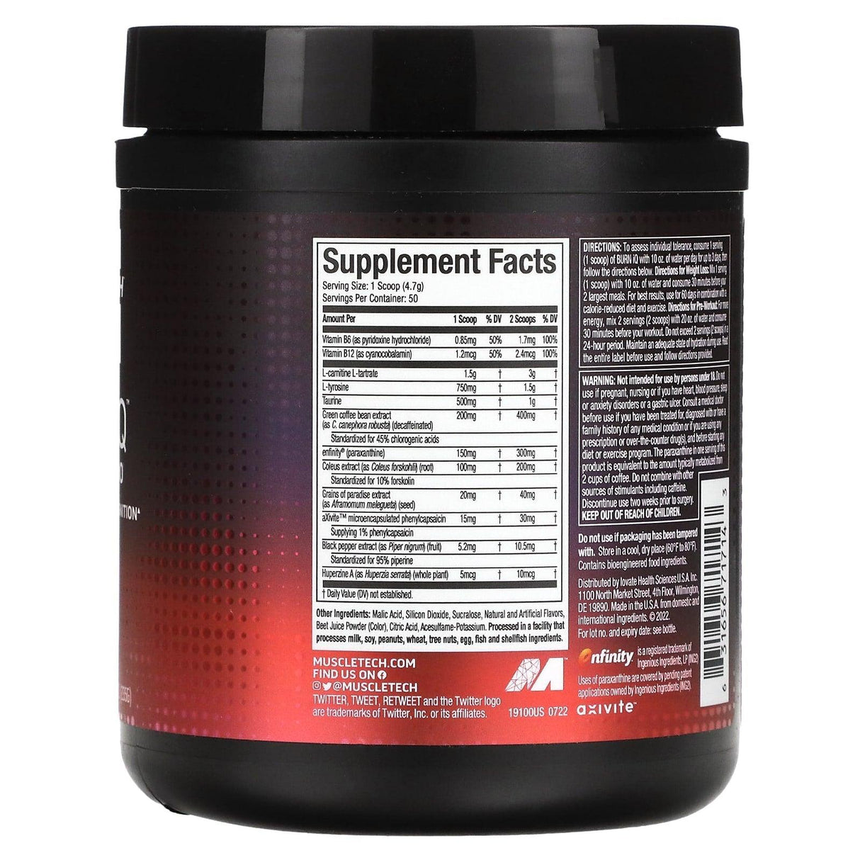 MuscleTech, Burn iQ, Smart Thermo, Sweet Heat, 8.29 oz (235 g) - Supply Center USA