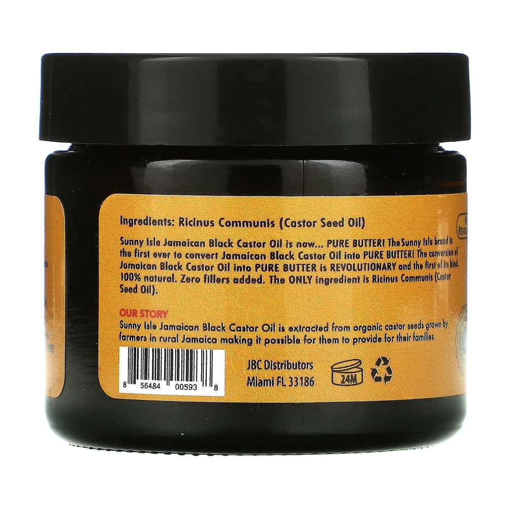 Sunny Isle, Jamaican Black Castor Oil, Pure Butter, 2 fl oz - HealthCentralUSA