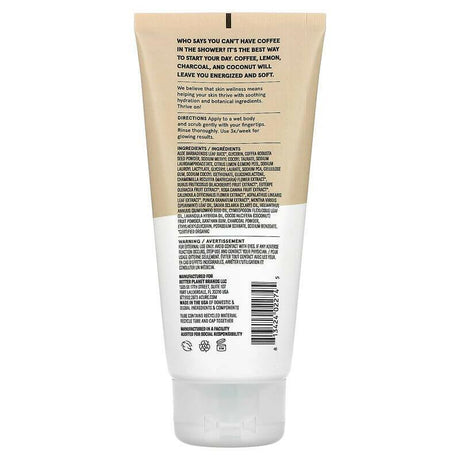 ACURE, Energizing Coffee Body Scrub, 6 fl oz (177 ml) - Supply Center USA