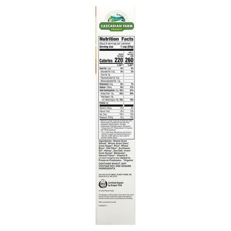 Cascadian Farm, Organic Hearty Morning Fiber Cereal, 14.6 oz (413 g) - Supply Center USA