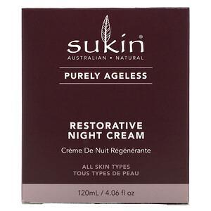 Sukin, Purely Ageless, Restorative Night Cream, 4.06 fl oz (120 ml) - HealthCentralUSA