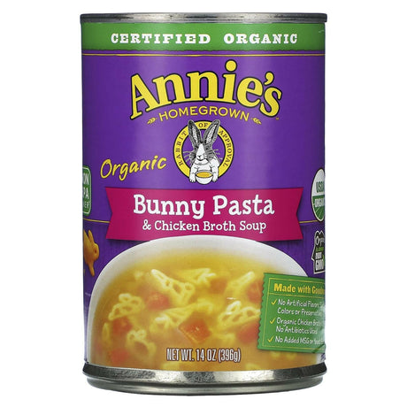 Annie's Homegrown, Organic Bunny Pasta & Chicken Broth Soup, 14 oz (396 g) - Supply Center USA