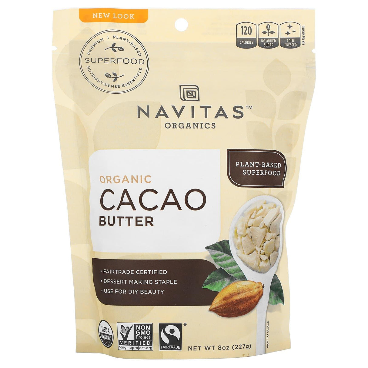 Navitas Organics, Organic Cacao Butter, 8 oz (227 g) - Supply Center USA