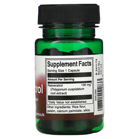 Swanson, Resveratrol, 100 mg, 30 Capsules - Supply Center USA