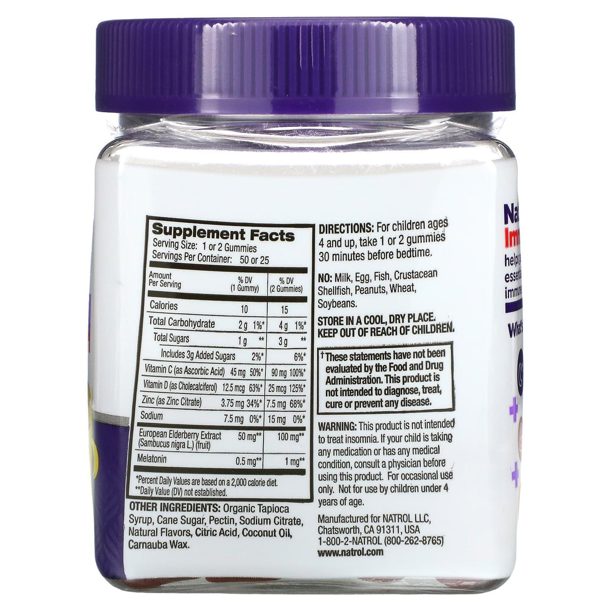 Natrol, Kids, Sleep + Immune Health, Berry, 50 Gummies - Supply Center USA