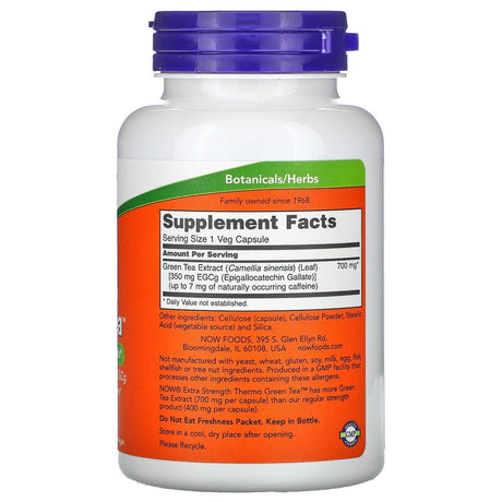 Now Foods, Thermo Green Tea, Extra Strength, 90 Veg Capsules - Supply Center USA