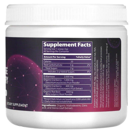 MRM Nutrition, D-Mannose + Cranberry, Cranberry, 7.05 oz (200 g) - Supply Center USA