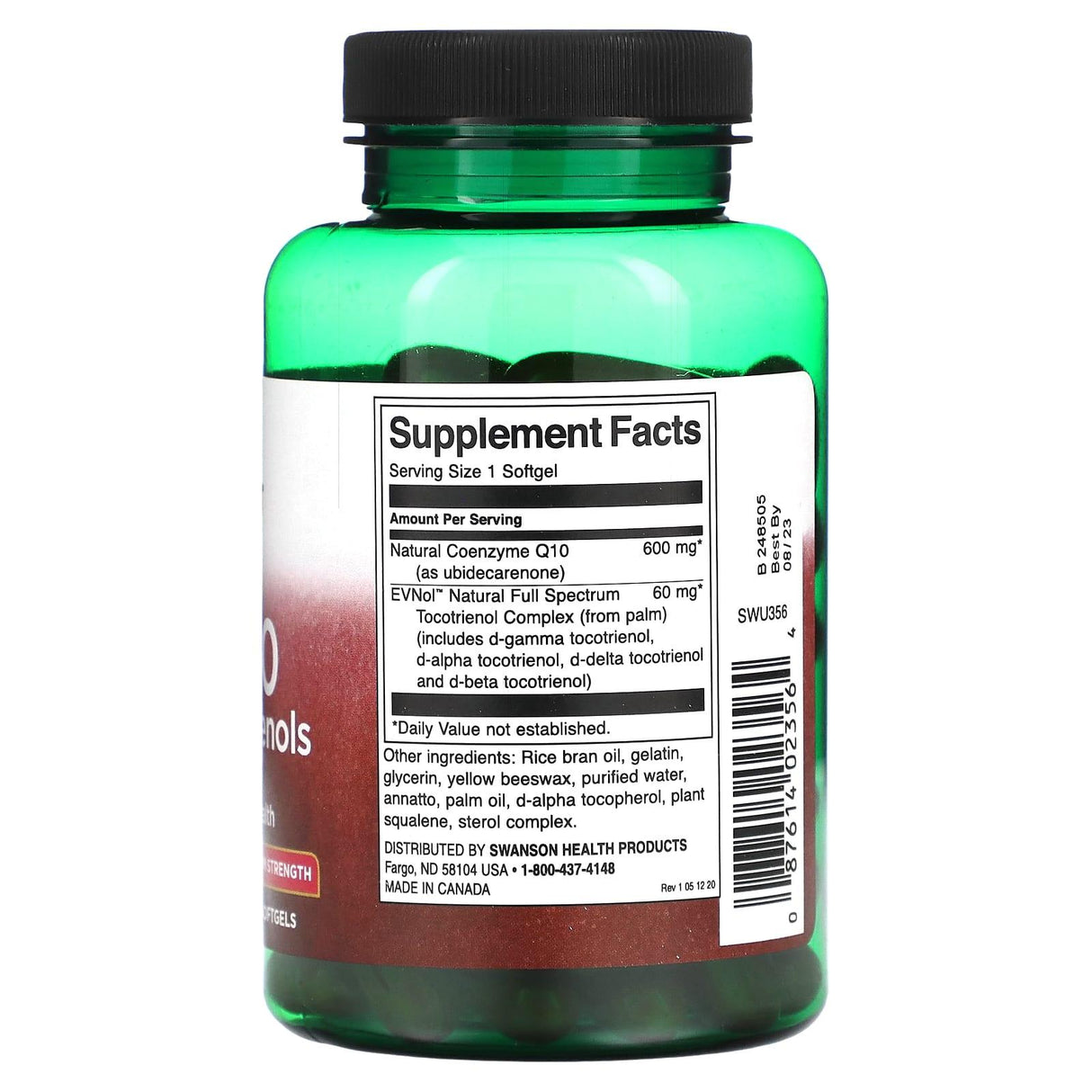 Swanson, CoQ10 with Tocotrienols, 600 mg, 60 Softgels - Supply Center USA