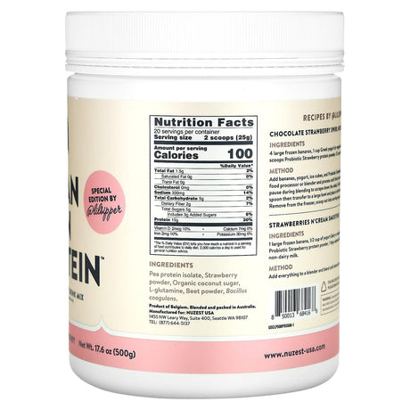 Nuzest, Clean Lean Protein, Probiotic Strawberry, 17.6 oz (500 g) - Supply Center USA