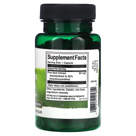 Swanson, Pine Bark Extract, 50 mg , 100 Capsules - Supply Center USA