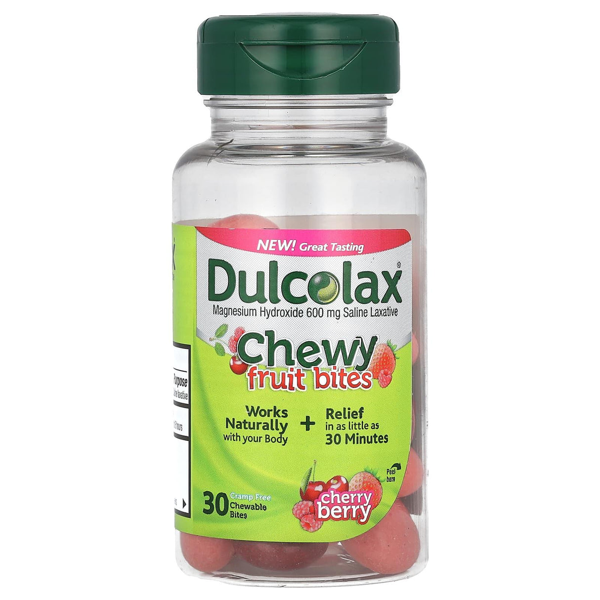 Ducolax, Chewy Fruit Bites, Cherry Berry, 30 Chewable Bites - Supply Center USA