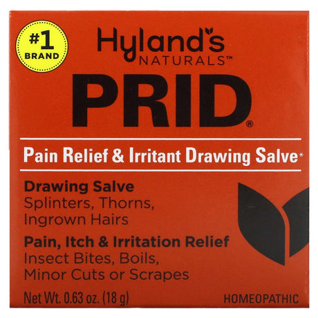 Hyland's Naturals, Prid, Pain Relief & Irritant Drawing Salve, 0.63 oz (18 g) - Supply Center USA