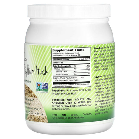 Amazing India, Organic Whole Psyllium Husk, 16 oz (454 g) - Supply Center USA