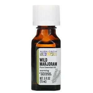 Aura Cacia, Pure Essential Oil, Wild Marjoram, .5 fl oz (15 ml) - HealthCentralUSA