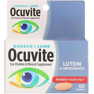 Bausch & Lomb, Eye Vitamin & Mineral Supplement, Lutein & Antioxidants , 60 Tablets - Supply Center USA