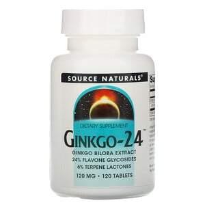 Source Naturals, Ginkgo-24, 120 mg, 120 Tablets - Supply Center USA