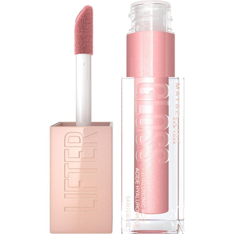 Maybelline Lifter Gloss, Hydrating Lip Gloss with Hyaluronic Acid, Ice, Pink Neutral, 0.18 Ounce - Supply Center USA