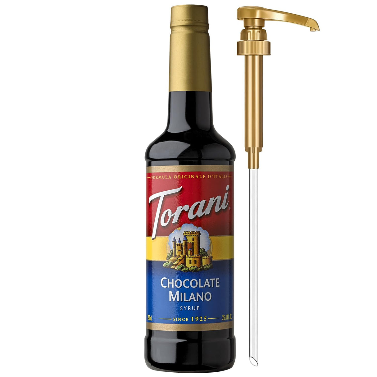 Torani Coffee Syrup, Vanilla Flavored Syrup for Drinks, Pump Included, 25.4 Fl Oz