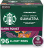 Starbucks K-Cup Coffee Pods, Dark Roast Coffee, French Roast for Keurig Brewers, 100% Arabica, 4 Boxes (96 Pods Total)