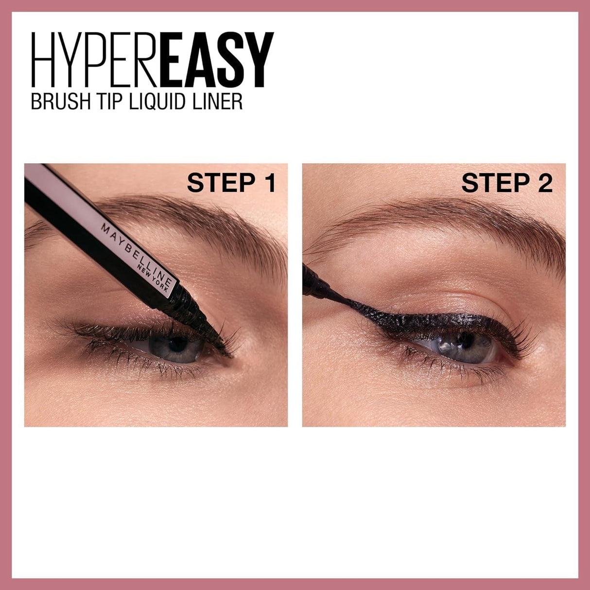 Maybelline Hyper Easy Liquid Pen No-Skip Eyeliner, Satin Finish, Waterproof Formula, Pitch Black, 0.018 Fl Oz - Supply Center USA