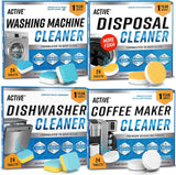 Washing Machine Cleaner Descaler 24 Pack - Deep Cleaning Tablets for HE Front Loader & Top Load Washer, Septic Safe Eco-Friendly Deodorizer, Clean inside Drum and Laundry Tub Seal - 12 Month Supply