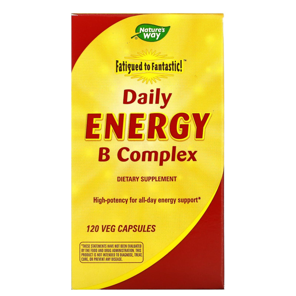 Nature's Way, Fatigued to Fantastic!, Daily Energy B Complex, 120 Veg Capsules - Supply Center USA