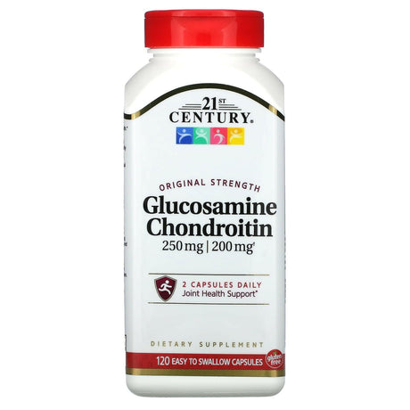 21st Century, Glucosamine / Chondroitin, Original Strength, 250 mg / 200 mg, 60 Easy to Swallow Capsules - Supply Center USA