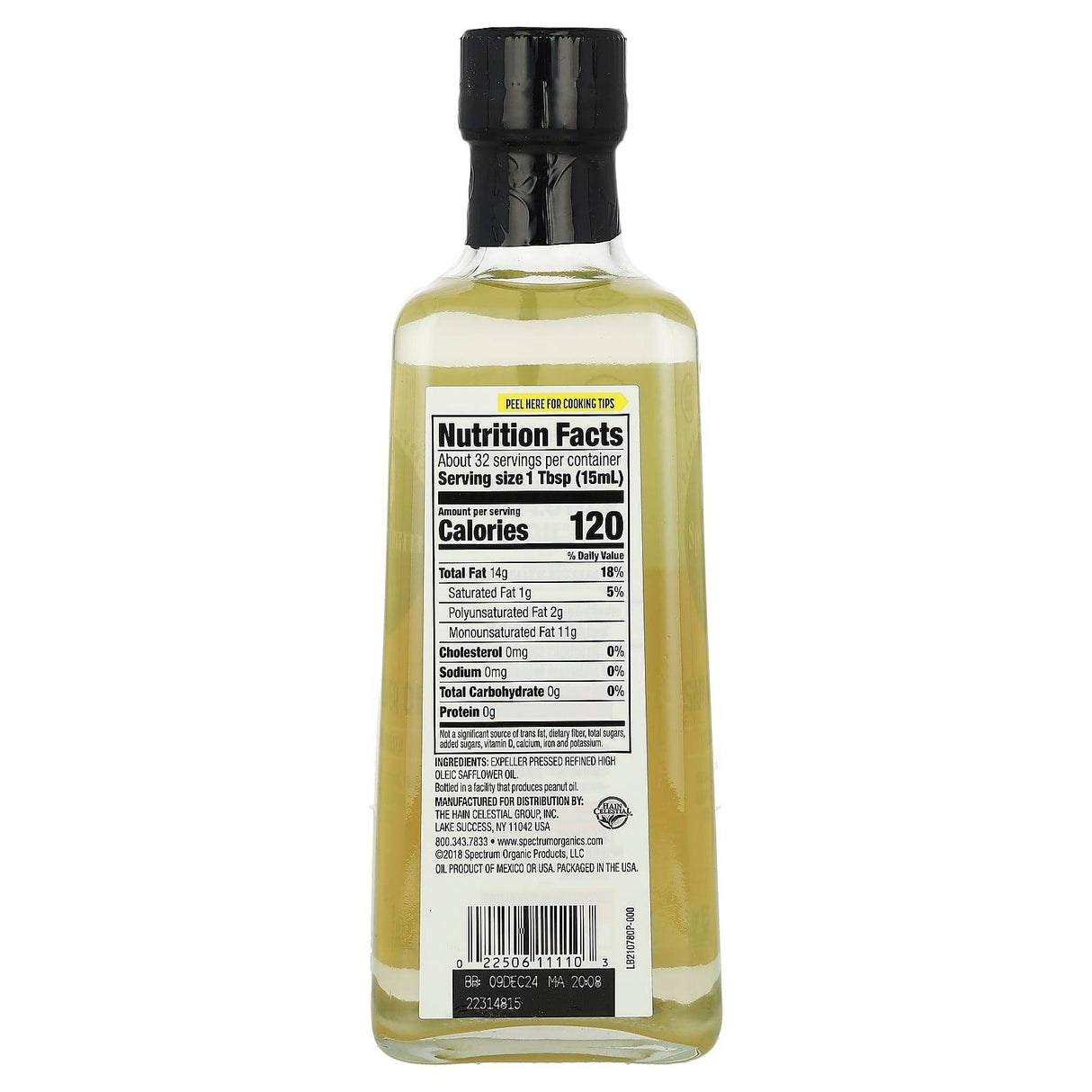 Spectrum Culinary, Safflower Oil, Expeller Pressed, 16 fl oz (473 ml) - Supply Center USA