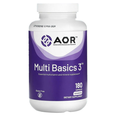 Advanced Orthomolecular Research AOR, Multi Basics 3, 180 Capsules - Supply Center USA