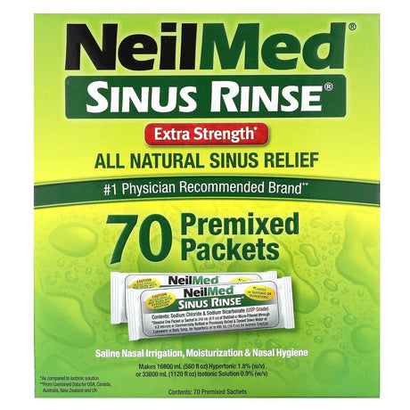 NeilMed, Sinus Rinse, Extra Strength, 70 Premixed Packets - Supply Center USA