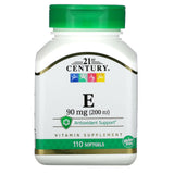 21st Century, E, 90 mg (200 IU), 110 Softgels - Supply Center USA