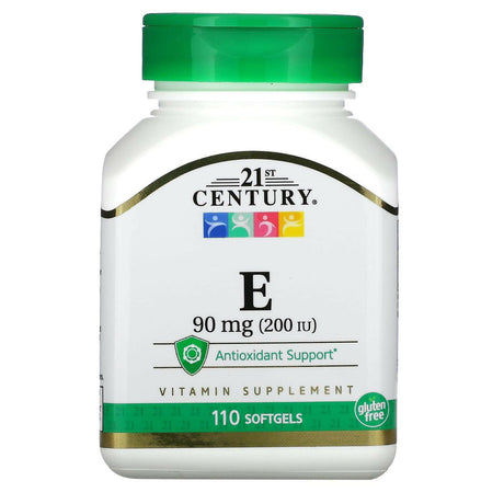 21st Century, E, 90 mg (200 IU), 110 Softgels - Supply Center USA