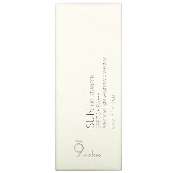 9Wishes, Sun Moisturizer, SPF 50+ PA+++, 1.7 fl oz (50 ml) - HealthCentralUSA