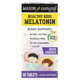 Mason Natural, Healthy Kids Melatonin, Ages 4 & Up, Fruity, 60 Tablets - Supply Center USA