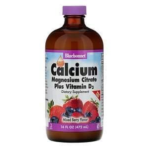 Bluebonnet Nutrition, Liquid Calcium Magnesium Citrate Plus Vitamin D3, Natural Mixed Berry Flavor, 16 fl oz (472 ml) - Supply Center USA