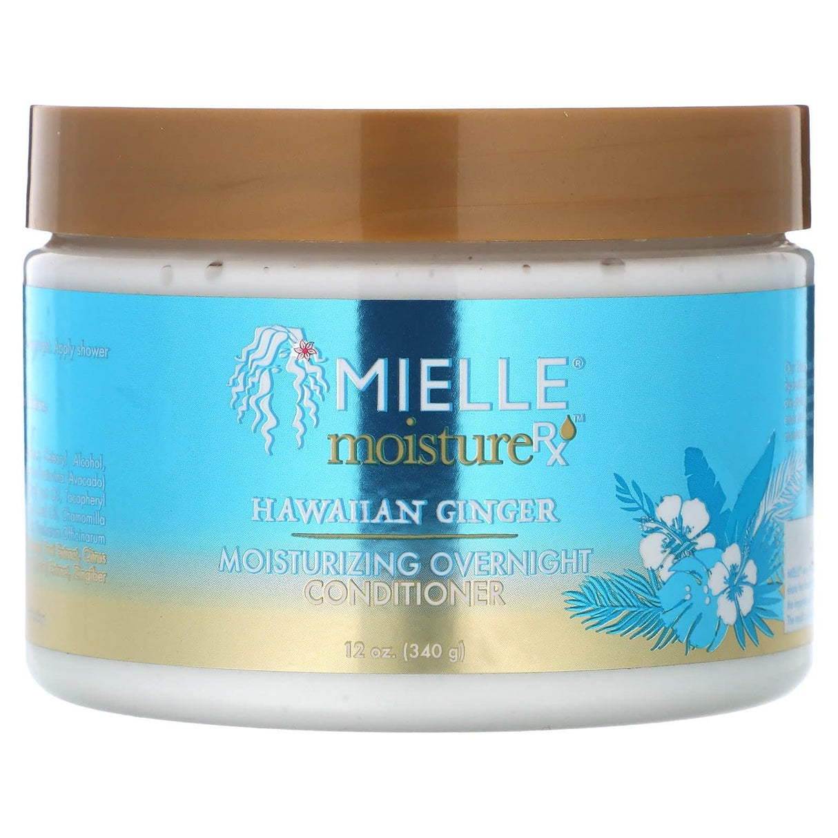 Mielle, Moisture RX, Moisturizing Overnight Conditioner, Hawaiian Ginger, 12 oz (340 g) - Supply Center USA